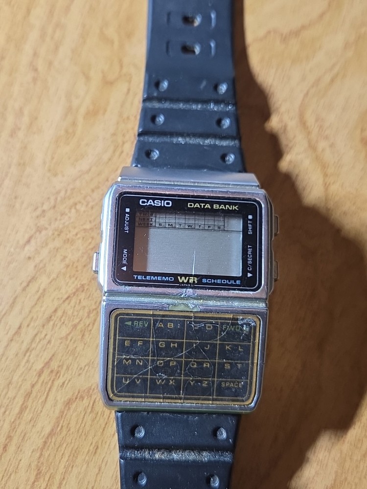 VTG CASIO Digital Watch DBC-610 Men Silver Calculator Alarm Chrono