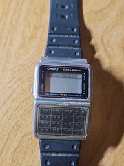 VTG CASIO Digital Watch DBC-610 Men Silver Calculator Alarm Chrono