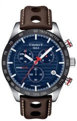 Tissot T-Sport PRS 516 Blue Dial Leather Strap Men’s Watch T100.417.16.041.00