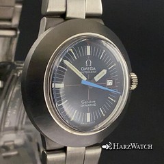NOS Vintage Omega Geneve Dynamic Automatic Watch Steel Crosshair Dial 30Mm