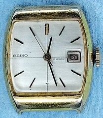 womens Vintage Seiko Crosshair Rectangle Tank Manual 2518-3070 Watch parts lot