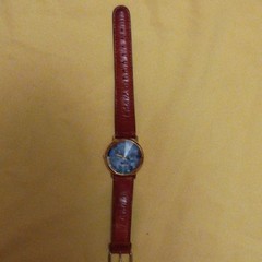 Fossil Women’s Quartz Watch Gold Tone Case Blue Mosaic Dial Brown Leather