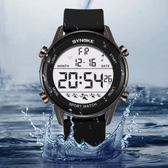 Men Electronic Sports Watch Waterproof Outdoor Watch Luminous Large Screen Watch