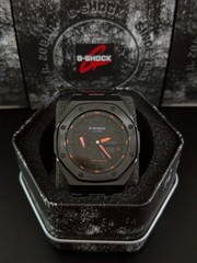 Casio GA-2100 G-Shock Watch – Sandblasted Black Case Mod – Black Dial