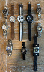 Lot of 10 Various Mens Watches | New Batteries Installed | Fossil, Diesel, Etc..