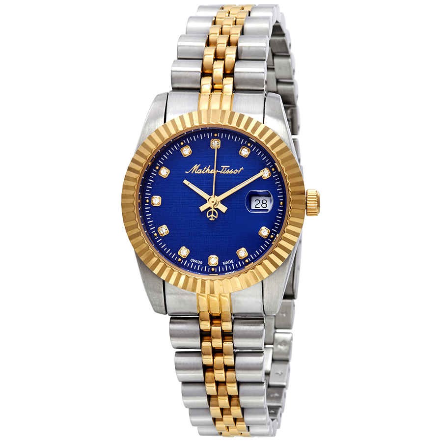 Mathey-Tissot Rolly III Crystal Blue Dial Ladies Watch D810BBU