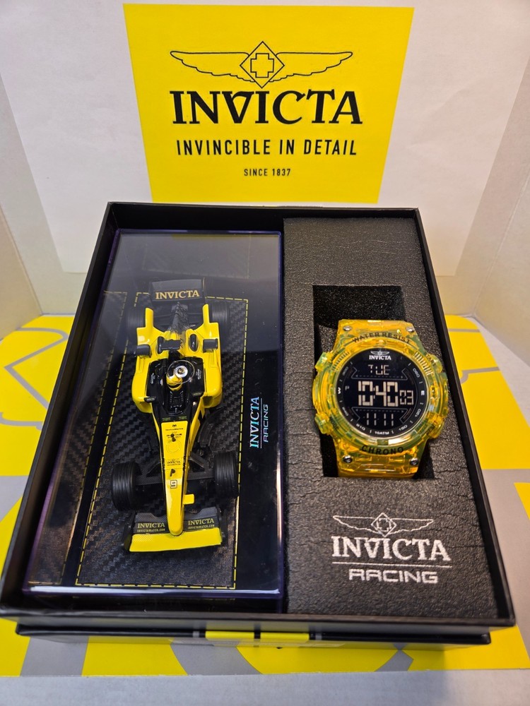 Invicta Special Edition Replica Racing Car w/ Invicta Burnout Watch (49044) New!