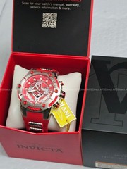 Invicta – MLB – BOSTON Red SOX – Red Glass Fiber – Dual Time – mens watch