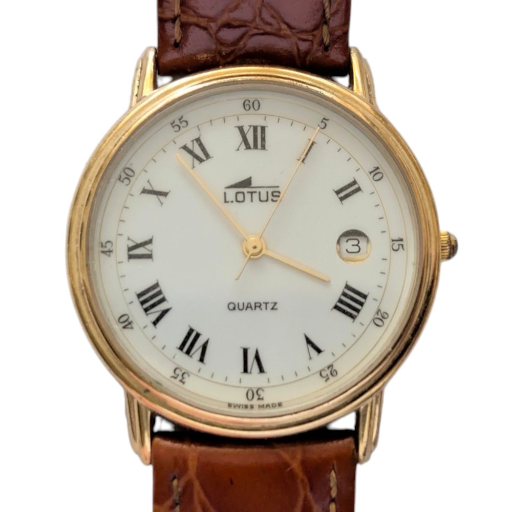 Mens Lotus Dress Watch Swiss Made Classic Dial Slim Working