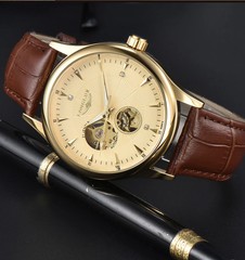 Automatic Mechanical Skeleton Waterproof Rome Elegant Mens Wristwatch Gift