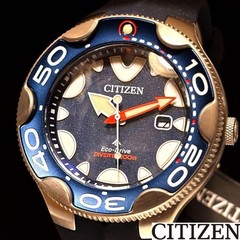 [B1P] Citizen Promaster Diver Ocean Killer Whale Solar Mens Wristwatch [v5x]