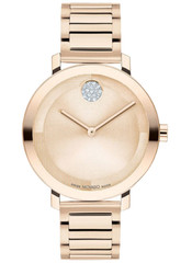 MOVADO BOLD 3601107 ROSE GOLD DIAL & STAINLESS STEEL BRACELET 34MM WOMENS WATCH