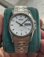 Seiko 5 Automatic Textured White 🤍 Dial Mens Watch Japan Made 6309