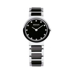 Bering Time Ceramic Silver Steel and Grey Ceramic Links Women’s Watch. 10725-783