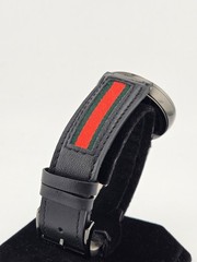 Gucci Interlocking GG Men’s Black Dial Multicolor Leather Strap Watch – YA133206