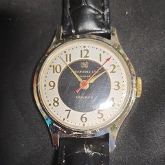 Ingersoll Triumph Hand Wind Analog White/Black Dial Silver SS Case Black Leather