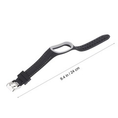 1Pcs Stylish Grey Silicone Band Strap with Double Row Metal Buckle