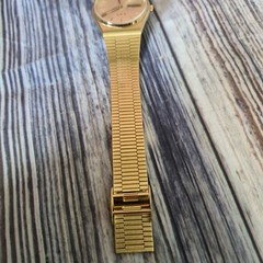 Vintage Wittnauer QWR Mens Watch Gold Tone NOS Presentation W/ Box Needs Battery