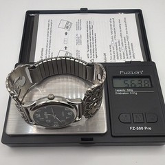 Selectime signed AJW Analog Watch Black Dial 925 Silver Bracelet