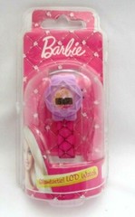 Barbie LED Digital Hot Pink Diamond Pattern Band Adjustable Band Wrist Watch-New