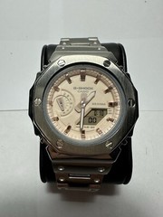 Casio G-shock Beige Face, Stainless Steel Band