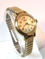VTG WOMENS SEIKO HI-BEAD 17’J AUTOMATIC 2205-0599 GOLD TONE 17’J WRISTWATCH RUN
