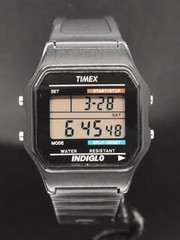 Vtg 1997 TIMEX INDIGLO Digital Watch Chrono Alarm Retro 90s Classic NEW BATTERY