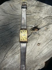 Giant Exploding Arabic Numbers Tank Art Deco Watch From 1920s or 1930s vintage