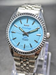 vintage HMT HIMALAYA manual winding 17 jewels blue dial men’s watch