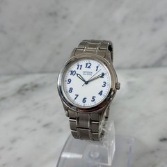 CITIZEN Eco-Drive Watch, Citizen E031, Silver, Blue, White