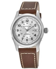 New Hamilton Khaki Field Auto 38MM Silver Dial Leather Men’s Watch H70455553