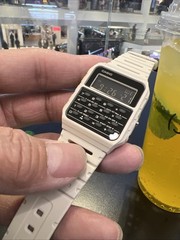 Unisex VTG😂Casio CA-53W Calculator Digital Alarm Chrono Databank Cream Watch🎊