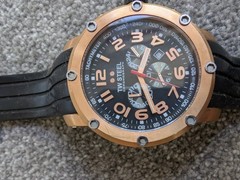 TW Steel TW131 Grandeur Tech 48mm Rose Gold Chronograph Watch With Box