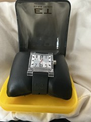 Locman ELBA TEAM ET-380 Watch – White/Gray Face Black Band Made in Italy