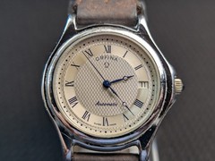 Vintage Orfina Automatic Swiss Watch 5091 Guilloche Roman Dial 37mm Mechanical