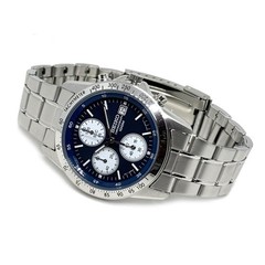 SEIKO Chronograph SND365PC Dark Blue Men’s Watch Authentic Stainless NEW JAPAN