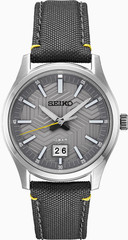 Seiko SUR543 Essentials Gray Dial Quartz 6N76 BigDate Sapphire 100M LumiBrite WR