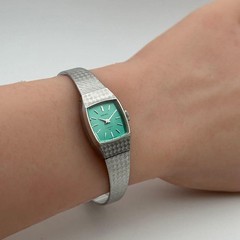 SEIKO 11-4210 Emerald Green Dial 17 Jewels Manual Wind Ladies Vintage Watch