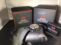 Swiss Precimax Men’s SP12113 SuperNova Black Dial with Black Polyur Band Watch