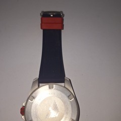 Emporio Exchange Sigma Mens Watch AR11217 Red Blue Face and Blue Rubber Band