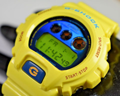 IOB! Casio DW6900PL-9 (3230) Crazy Colors Yellow/Blue Men’s Watch NEW BATTERY!