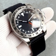 20ATM Waterproof 39mm Diver NH34 GMT Automatic Watch Men Sapphire Nylon Band New