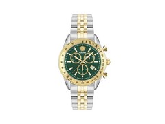 Versace Chrono Master Quartz Watch, PVD Gold, Green, 44 mm VE8R00524