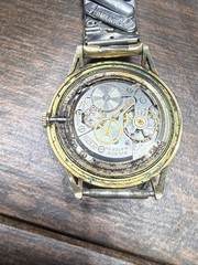 Vintage 1960’s Bulova Watch M0 Gold Tone July 1969 Calendar Band Repair Parts