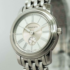*NEAR MINT* Tiffany & Co. Mark Round Quartz Small Seconds Roman 28mm Women Watch