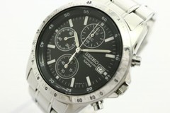 Seiko Chronograph 100m 7T92-0DW0 Quartz Black Dial Mens Watch from japan