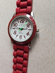 Lueur De Ice Quartz Wrist Watch ⌚️Water Resistant quartz red & silver, new bat