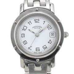 discount HERMES Clipper CL4.210 D buckle white Dial Ladies Watch □#143264