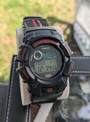 Casio G-SHOCK Watch G-2300B Tough Solar Black Resin 45mm-New Solar Battery
