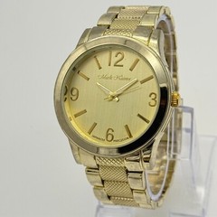 Men’s MARK NAIMER Gold Tone Classic Dress/Casual Bracelet Watch, 44mm, Quartz